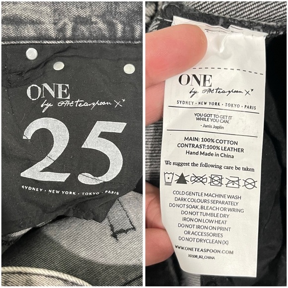 Free People X One Teaspoon Awesome baggies jeans size 25 New - Picture 10 of 10